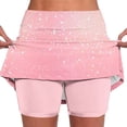 thumbnail image 1 of DeHolifer Women's Tennis Skirts with Pockets & Inner Shorts,Floral Print High Waisted Athletic Pickleball Skorts Pink M, 1 of 5