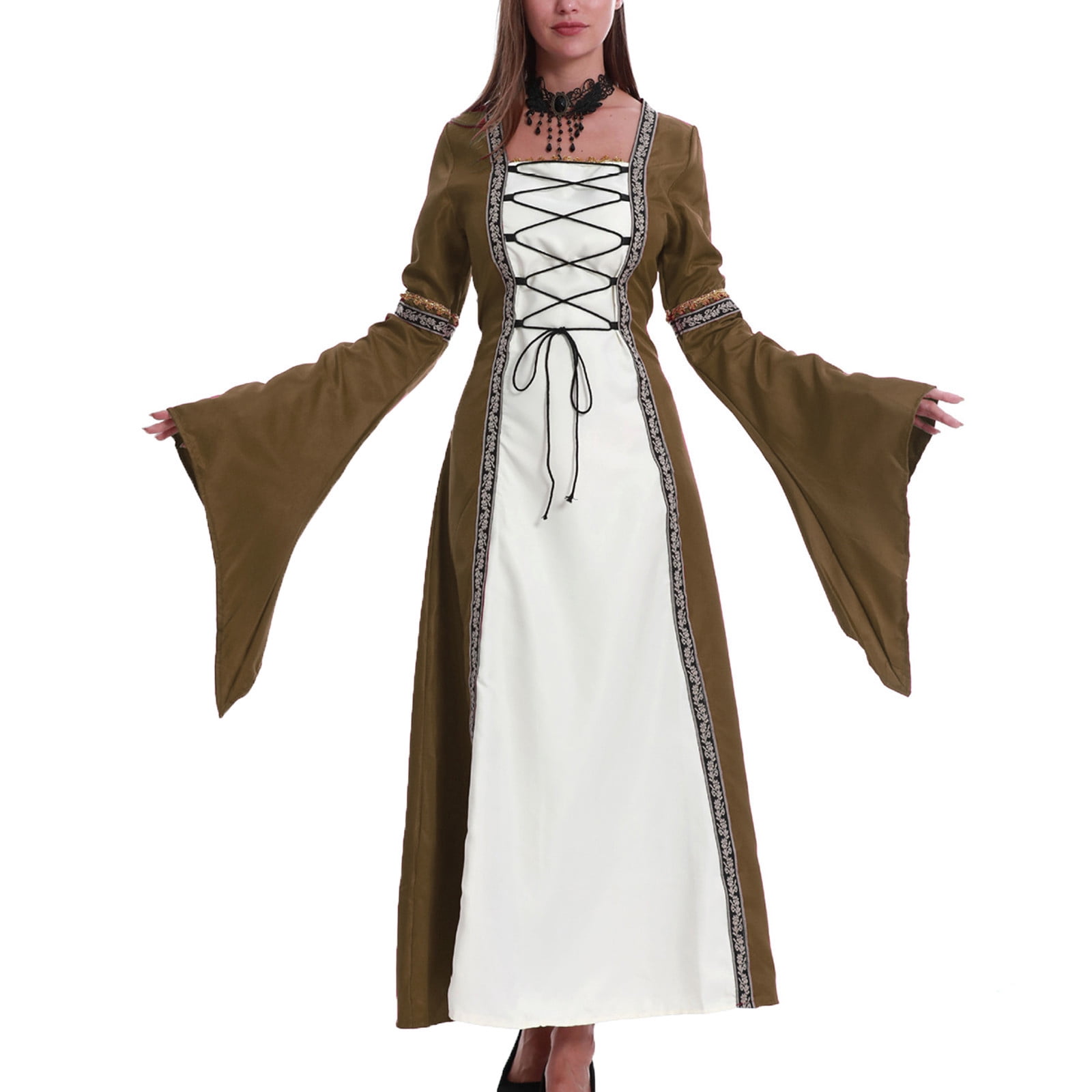 Medieval Halloween Revival Dress Tied Waist Dresses main image 1