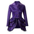thumbnail image 1 of DeHolifer Womens Blazers Long Sleeve Lace Button Open Front Work Suit Office Blazer Jackets with Pockets Purple S, 1 of 4
