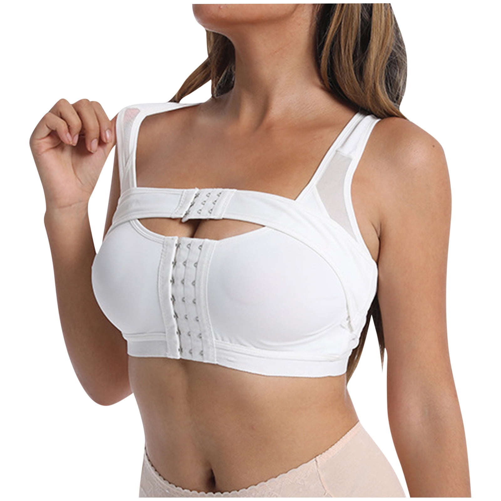 DeHolifer Womens Bras Front Closure PostSurgery Posture Corrector Bra
