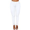 thumbnail image 1 of DeHolifer Womens Cargo Pants Plus Size Drawstring High Waist Solid Color Cargo Pants with Multi Pockets White 2XL, 1 of 5
