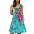 thumbnail image 1 of DeHolifer Womens Dresses U-Neck Sleeveless Floral Printed Casual Loose Dreses Laides Sleepwear Nightshirt Multicolor S, 1 of 8