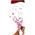 thumbnail image 1 of DeHolifer Womens Leggings High Waist Valentine Day Printed Stretchy Leggings Comfy Lounge Yoga Pants White M, 1 of 4