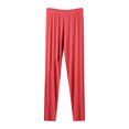 thumbnail image 1 of QQAMB Womens Pants Plus Size Modal Elastic Waist Comfy Solid Color Homewear Outwear Long Pants Red 4XL, 1 of 5