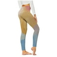 thumbnail image 1 of DeHolifer Womens Stretch Yoga Leggings Printed Fitness Running Gym Sports Full Length Active Pants Yoga Full Length Pants Sky Blue 2XL, 1 of 6