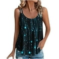 thumbnail image 1 of DeHolifer Womens Summer Tank Tops Eyelet Square Neck Sleeveless Shirts Casual Dressy Tunics Basic Tee Going Out Blouses Multicolor XL, 1 of 6