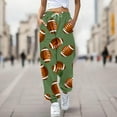 thumbnail image 1 of DeHolifer Womens Sweatpant Game Day Football Graphic Print Elastic Waist Drawstring Sweatpants Loose Joggers Pants Army Green L, 1 of 3