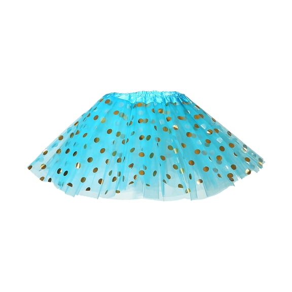 DeHolifer Womens Tutu Skirt Solid Pleated Gauze Short Skirt Adult Elastic Tutu Ballet Dancing Skirt Party Dress Sky Blue Free Size