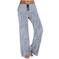 thumbnail image 1 of DeHolifer Yoga Pants for Women,Womens Patchwork Yoga Quick-drying Sports Pants Outdoor Casual Wide Leg Pants with Pocket Purple 2XL, 1 of 5