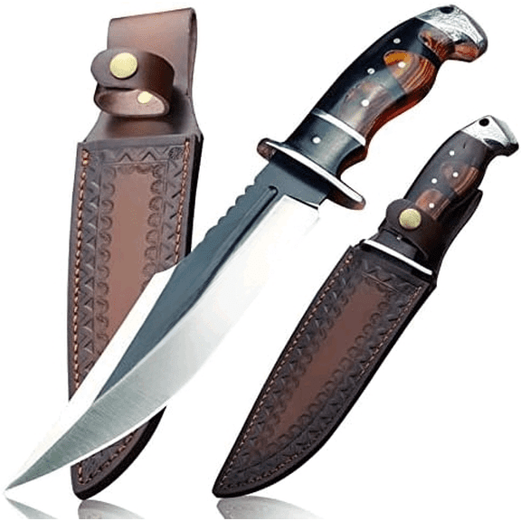 (DeHong-88 Hunting Knife, 7.1" (about 18 cm) Fixed Blade Tactical knife Configure leather scabbard,Camping, survival Slicing, Boning, Gift Collection$$Other
