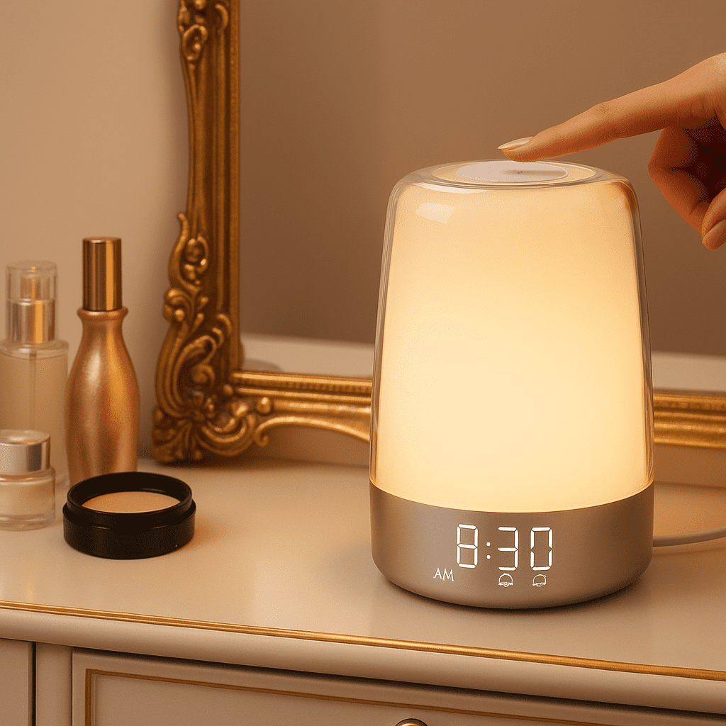 DeKang Sunrise Simulation RGB Lights Sun Lamp Alarm Clocks, Natural Sound