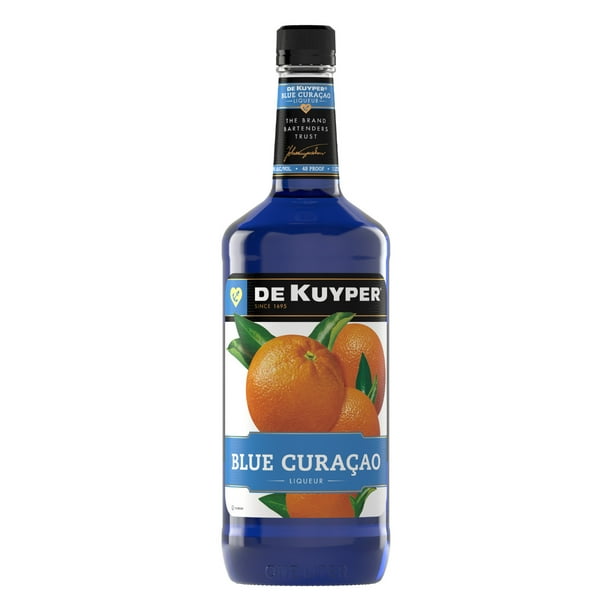 DeKuyper Blue Curacao Schnapps, 1L - Ideal for Cocktails - Walmart