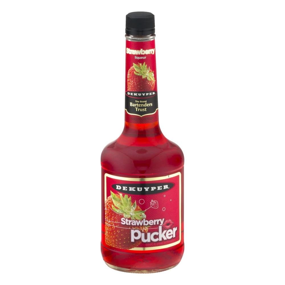DeKuyper Pucker Schnapps Strawberry, 750 ml 15% ABV