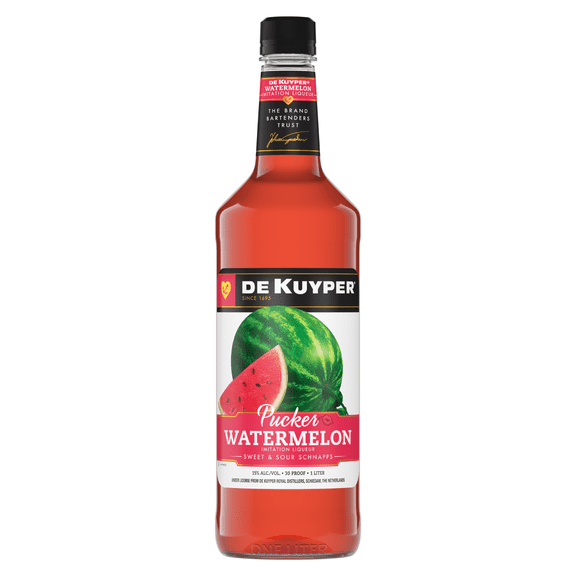DeKuyper Watermelon Pucker Schnapps Liqueur, 750 ml