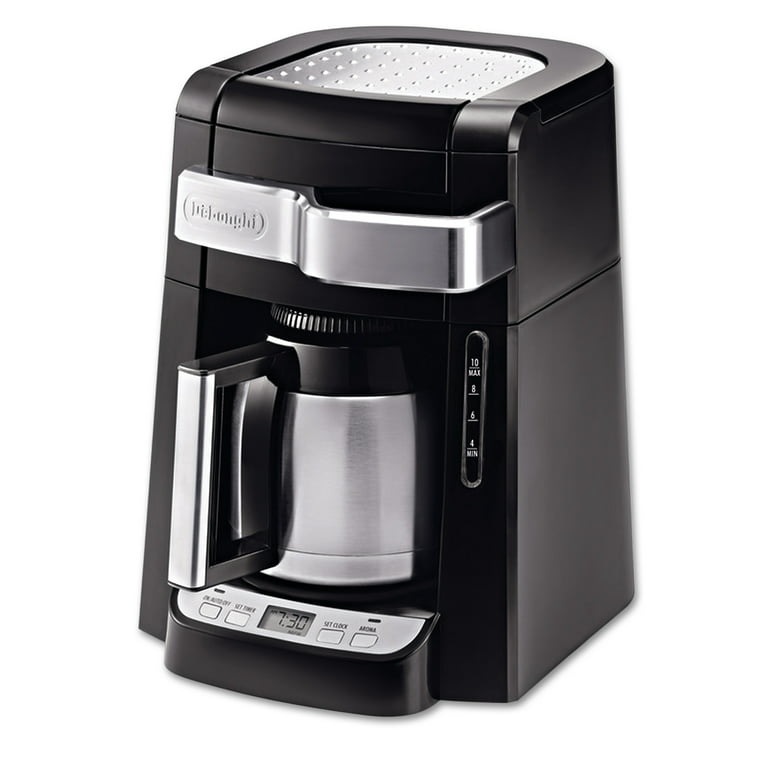 DeLONGHI 10-Cup Frontal Access Coffee Maker, Black 