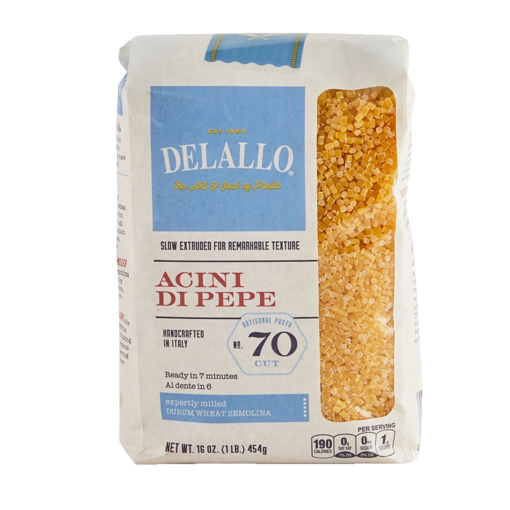 DeLallo Acini di Pepe, Pastina Pasta, Made in Italy, Cooks in 7 Minutes