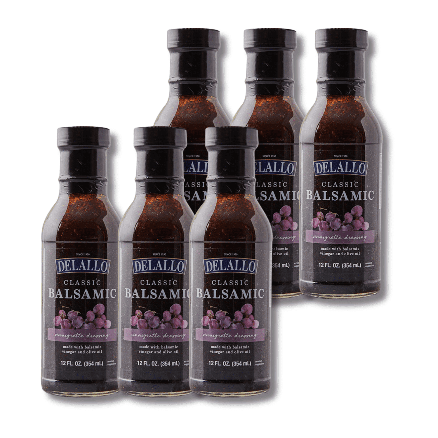 DeLallo Balsamic Vinaigrette Dressing, Made with Olive Oil, Vegan, 12 oz  Bottle (6 Pack) - Walmart.com