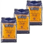 DeLallo Gluten Free Orzo Pasta, Non-GMO, Made with Corn and Rice Flour, 12 oz Bag, (4 Pack)
