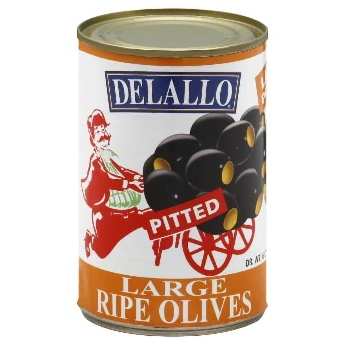 DeLallo Large Pitted Olives, 6 Oz