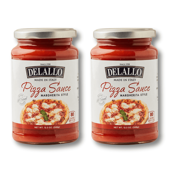 DeLallo Margherita Style Pizza Sauce, Made in Italy, 12.3 oz Jar, (2 Pack)
