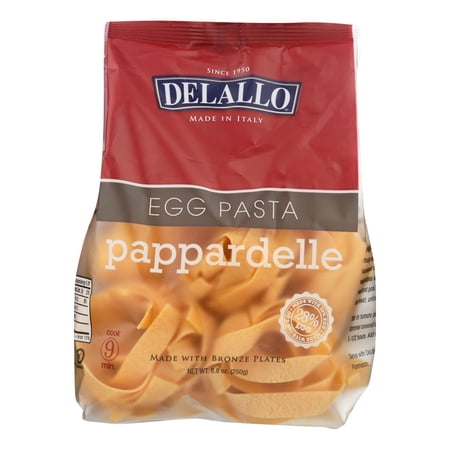 (12 pack) DeLallo Pappardelle Egg Pasta Nests, 8.8 Ounce Bag, Made in Italy, Kosher, Non-GMO