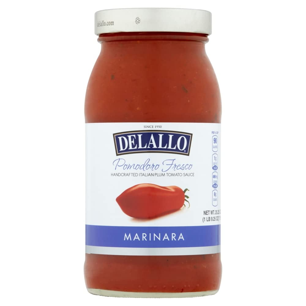 DeLallo Pomodoro Fresco Marinara Pasta Sauce, 25.25oz Jar, 6-Pack ...
