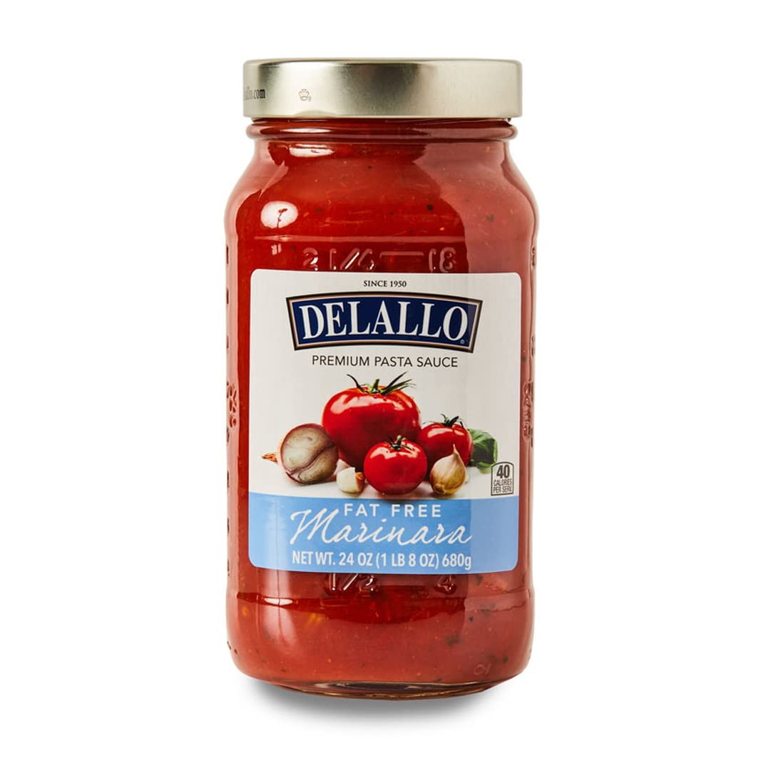 DeLallo Premium Pasta Sauce, Fat Free Marinara, 24-Ounce Glass Jars, 6 ...