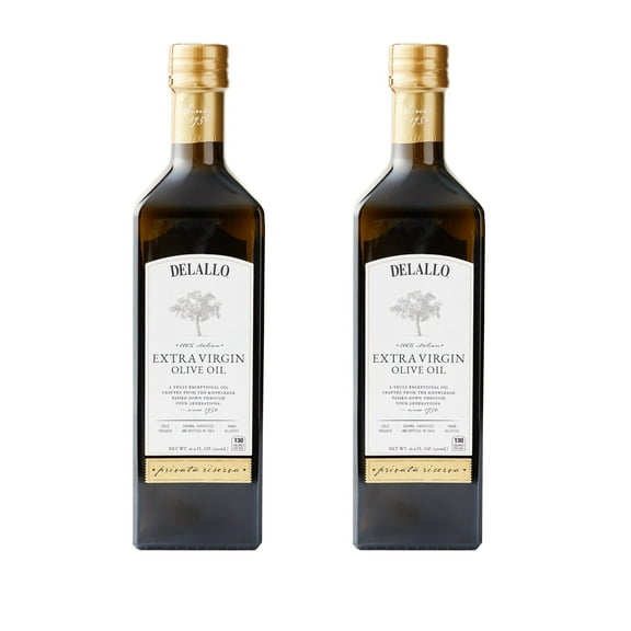 DeLallo Private Reserve Extra Virgin Olive Oil, Made in Italy, 16.9 oz Bottle, (2 Pack)