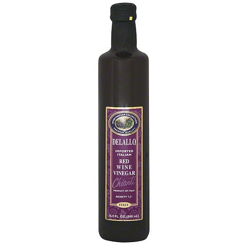 DeLallo Red Wine Vinegar, 16.9 oz (Pack of 12)