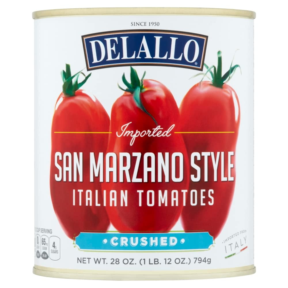 DeLallo San Marzano Style Crushed Tomatoes, 28oz Can, 3Pack