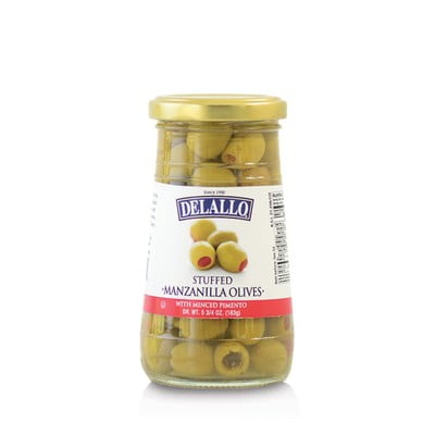 DeLallo Stuffed Manzanilla Olives 5.75 oz (Pack of 12)