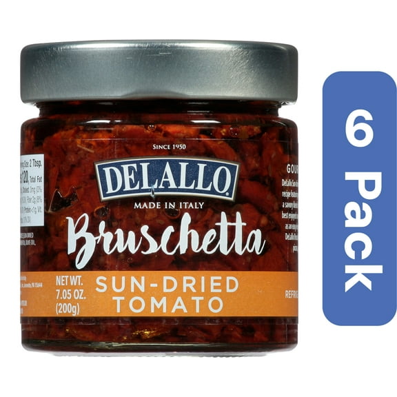 DeLallo Sundried Tomato Bruschetta 7.05 oz (Pack of 6)