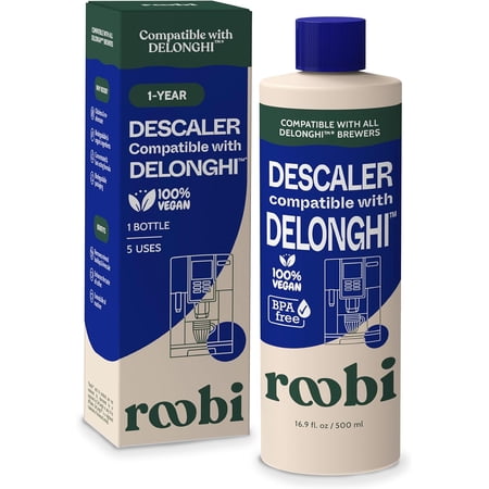 DeLonghi Compatible Descaling Solution, 500ml Single Bottle | Eco-Friendly Concentrated Formula Descaler, Carbon Neutral Cleaner