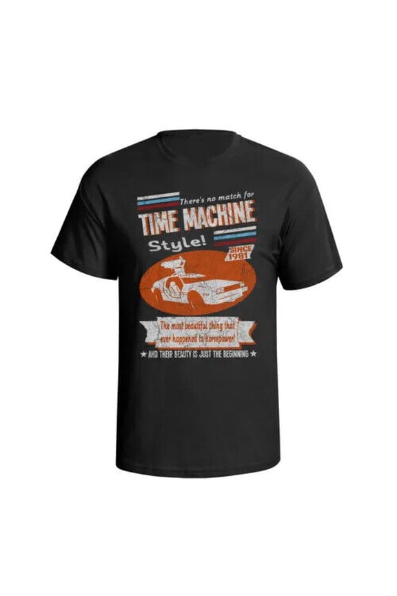 DeLorean DMC 12 Time Machine Retro Style Mens Quality T-Shirt Car Gift