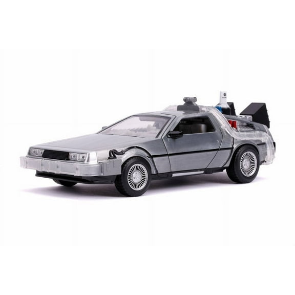 DeLorean Time Machine with Lights - Flying Version, Back to the Future Part II - Jada 31468 - 1/24 Scale Diecast Model Toy Car