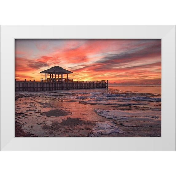 DeLuca, Pat 14x11 White Modern Wood Framed Museum Art Print Titled - Nonchalant Sign