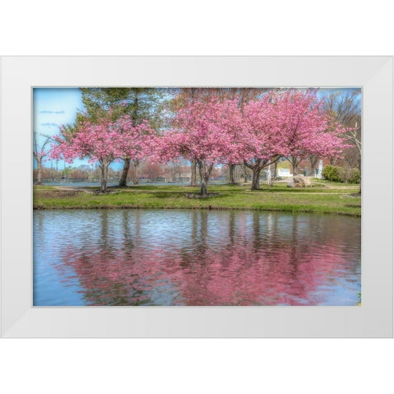 DeLuca, Pat 18x13 White Modern Wood Framed Museum Art Print Titled - Infatuation Of Belief