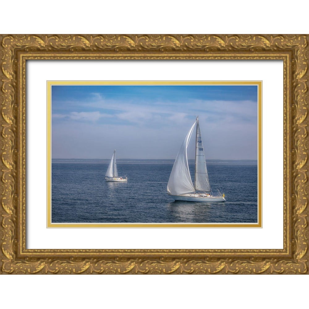 DeLuca, Pat 32x23 Gold Ornate Wood Framed with Double Matting Museum ...