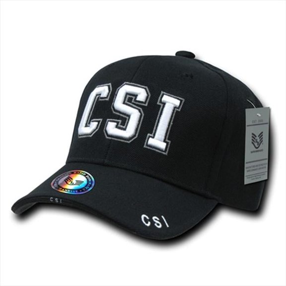DeLuxe Law Enf. Caps, CSI, Black