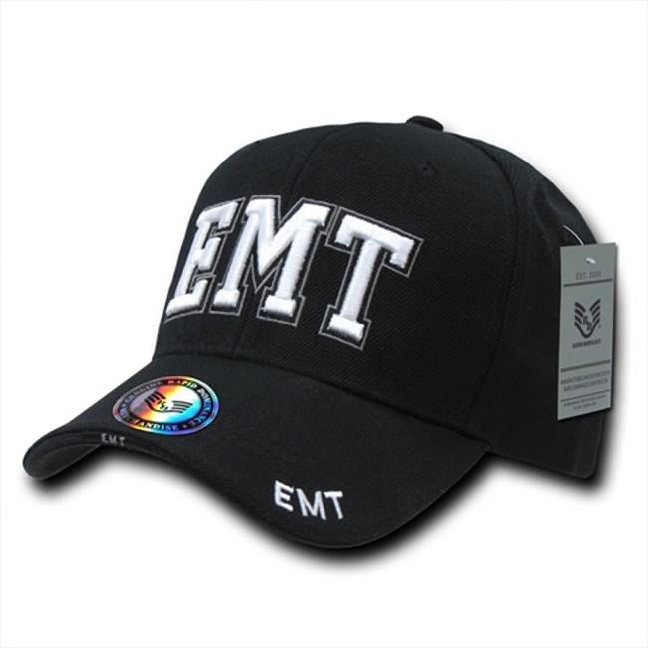 DeLuxe Law Enf. Caps, EMT, Black - image 1 of 2