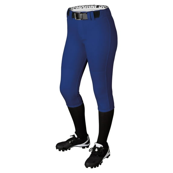 DeMarini Girl's Belted Fastpitch Softball Pant - Royal - Small