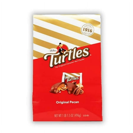 DeMets Original Turtle Bites, Original Pecan, 1 lb, 1.5 oz Bag