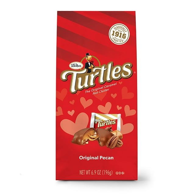 DeMet's Turtles, Original Milk Chocolate Pecan Valentine's Bag, 6.9oz
