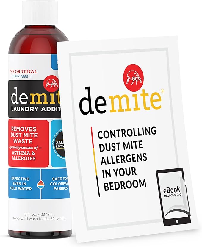 DeMite Laundry Additive Dust Mite Waste Remover for Allergy Relief