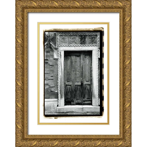 DeNardo, Laura 11x14 Gold Ornate Wood Framed with Double Matting Museum Art Print Titled - The Doors of Venice I