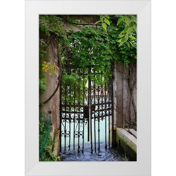 DeNardo, Laura 11x14 White Modern Wood Framed Museum Art Print Titled - Elegant Canal Entrance