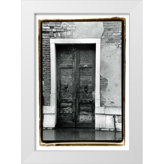 DeNardo, Laura 11x14 White Modern Wood Framed Museum Art Print Titled - The Doors of Venice III