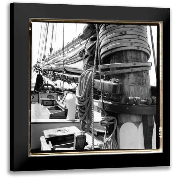 DeNardo, Laura 12x12 Black Modern Framed Museum Art Print Titled - Ship Shape I