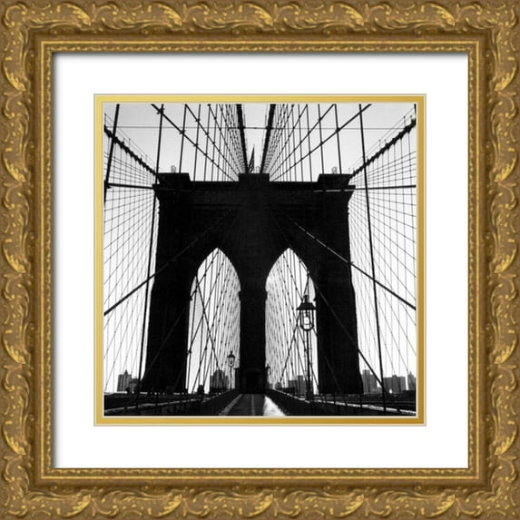 DeNardo, Laura 12x12 Gold Ornate Wood Framed with Double Matting Museum Art Print Titled - Brooklyn Suspension IV