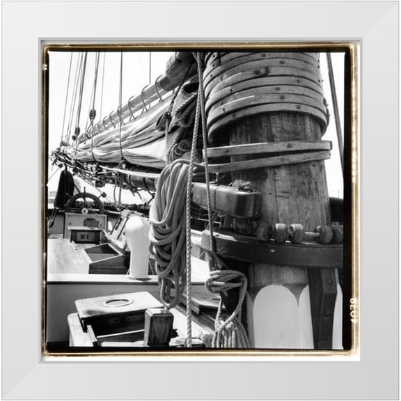 DeNardo, Laura 12x12 White Modern Wood Framed Museum Art Print Titled - Ship Shape I